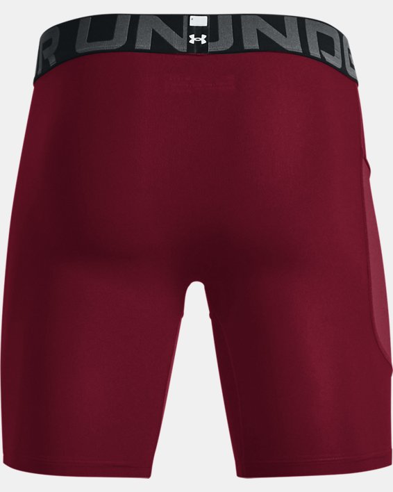 Men's HeatGear® Armour Compression Shorts, Red, pdpMainDesktop image number 5